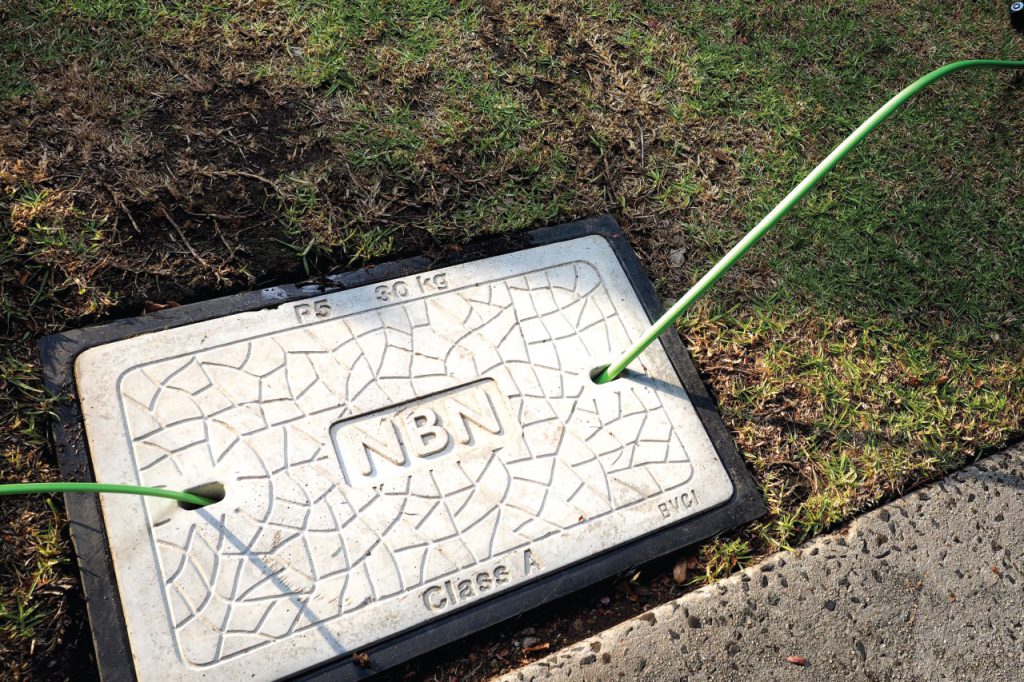 NBN transmission cable manhole in ground
